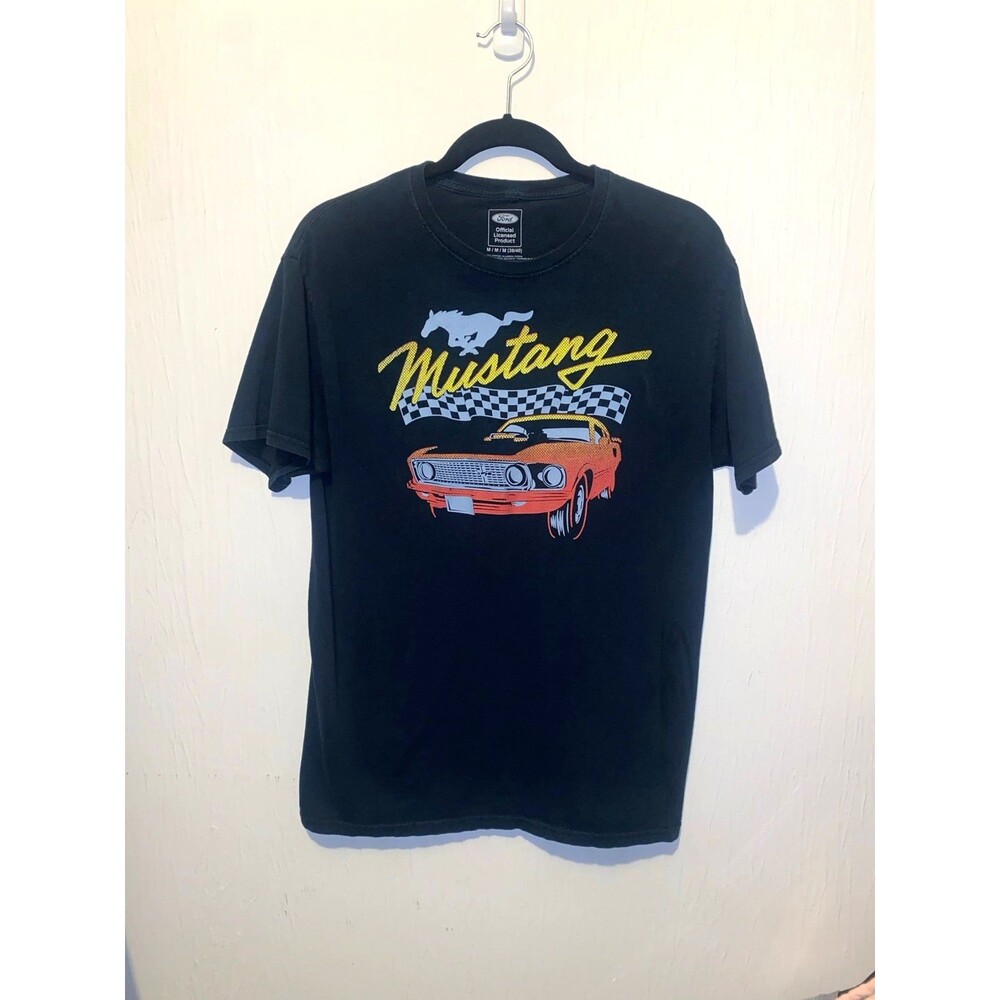 Ford Mustang Classic Red Muscle Car Graphic Tee – Size Medium